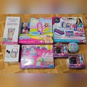 toy lot- barbie, slime, lol surprise